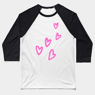 pink hearts Baseball T-Shirt